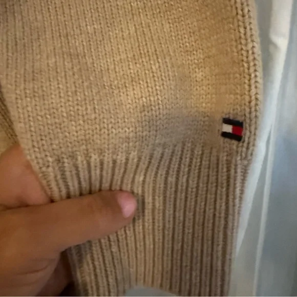 Tommy Hilfiger Fair Isle Argyle Turtleneck Sweater – Tan Blue Cream L - Picture 6 of 9